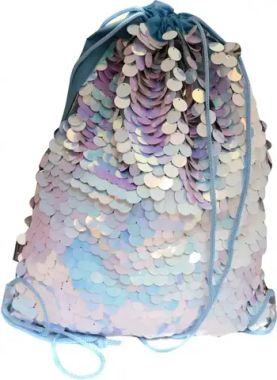 Мешок дорожный арт.48814/25 ГОЛУБОЙ (36x48, одно отделение, из полиэстера и полиэстера, расшитого ПВХ-пайетками, лямки, регулируемые по длине, шнурок, ПЭТ-пакет)