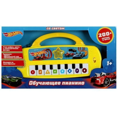 Пианино обучающее "Хот Вилс" 200 звуков,фраз.свет, на бат. коробка HT1050-R7 (Умка)