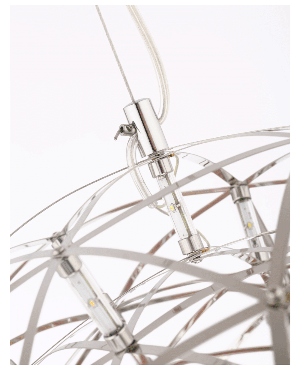 Pendant design lamp  Raimond by Moooi (Silver,  D 61 cm)