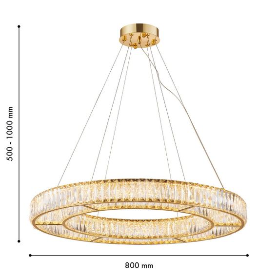 Подвесная светодиодная люстра Favourite Gloriole 4780-8P