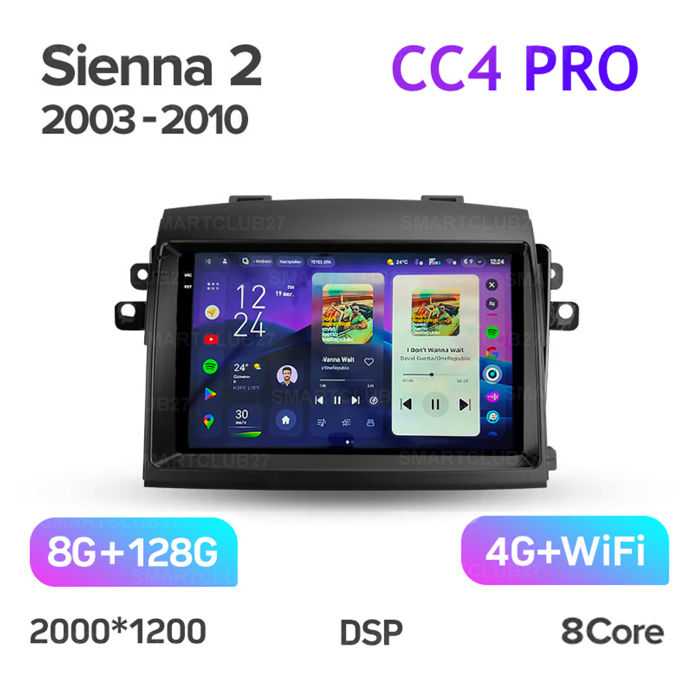 Teyes CC4 Pro 9" для Toyota Sienna 2003-2010