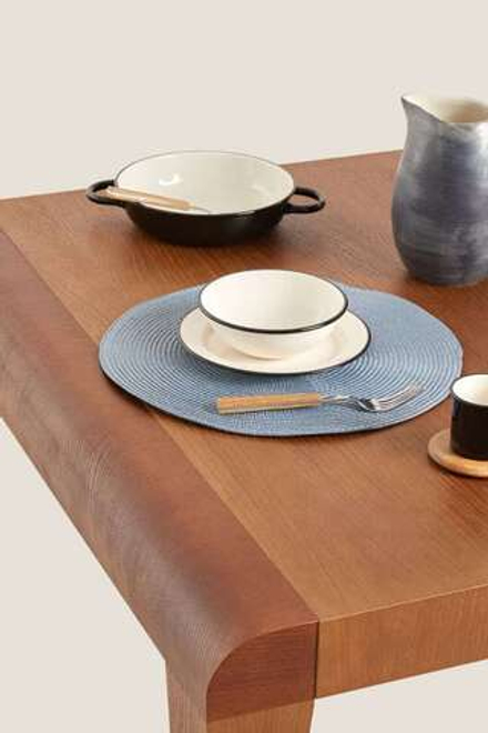 ZARA HOME КРУГЛАЯ САЛФЕТКА (УПАКОВКА ИЗ 2 ШТУК), ГОЛУБОЙ