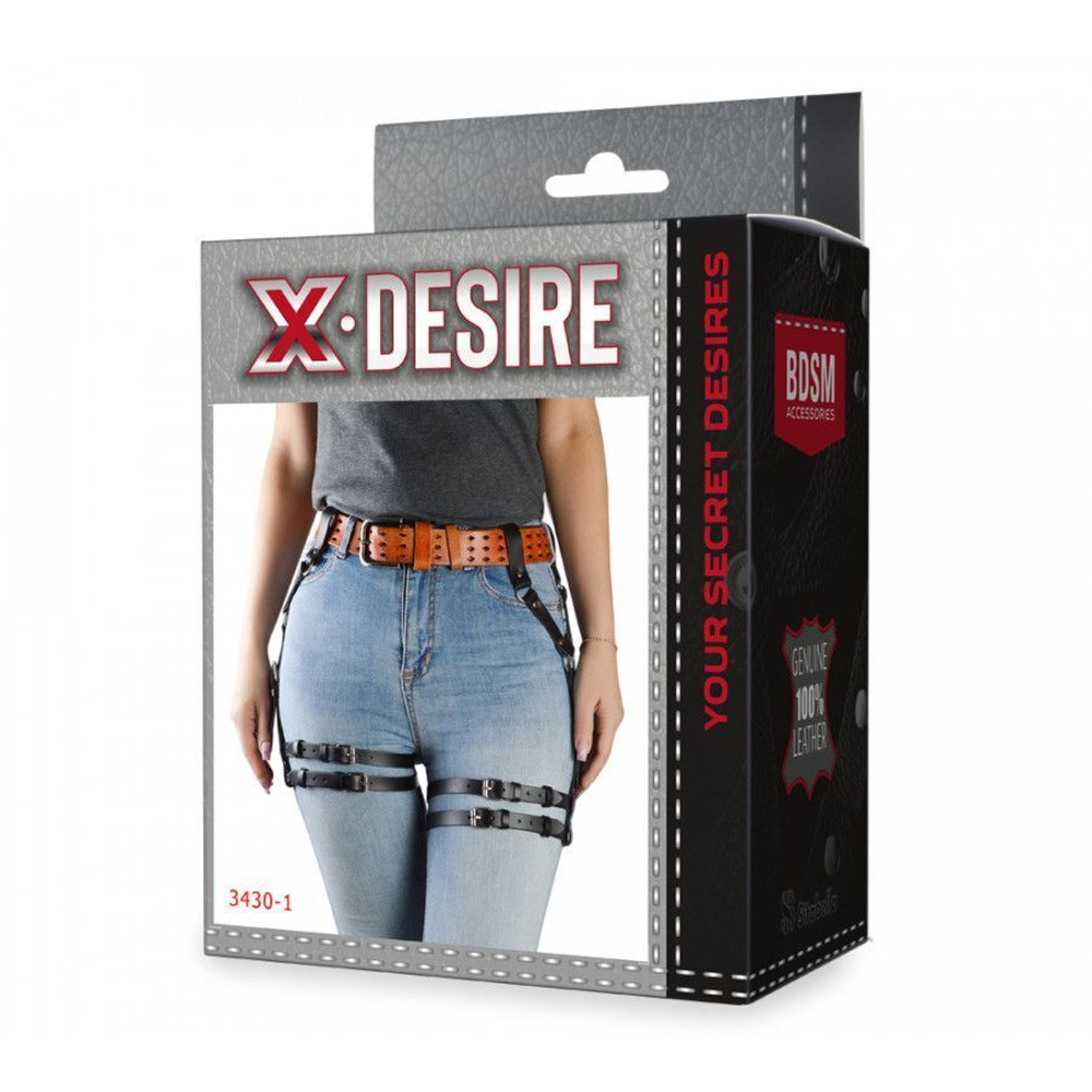 Черные гартеры Афина под ремень (Размер: S-M-L) (Цвет: черный)