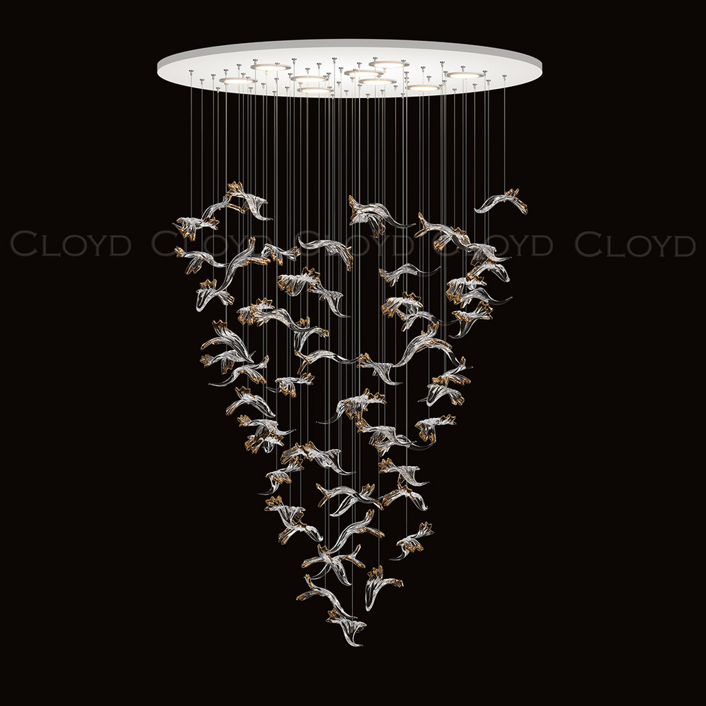 Декоративная композиция Cloyd AERIA 1703 S60 / Ø80 см - с потолочной чашей - белый (арт.60017)