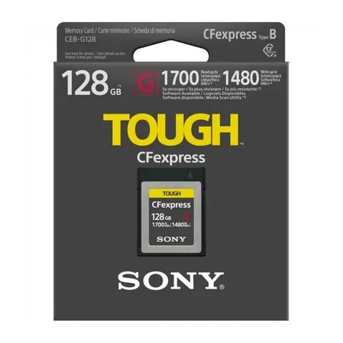 Sony 128GB CFexpress Type B TOUGH Memory Card (CEBG128/J)