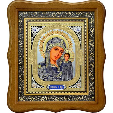 Казанская Божья матерь. Печатная икона.