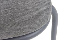 "Кастелло" стул плетеный из роупа, каркас из стали темно-серый (RAL7024) муар, ткань темно-серая 027