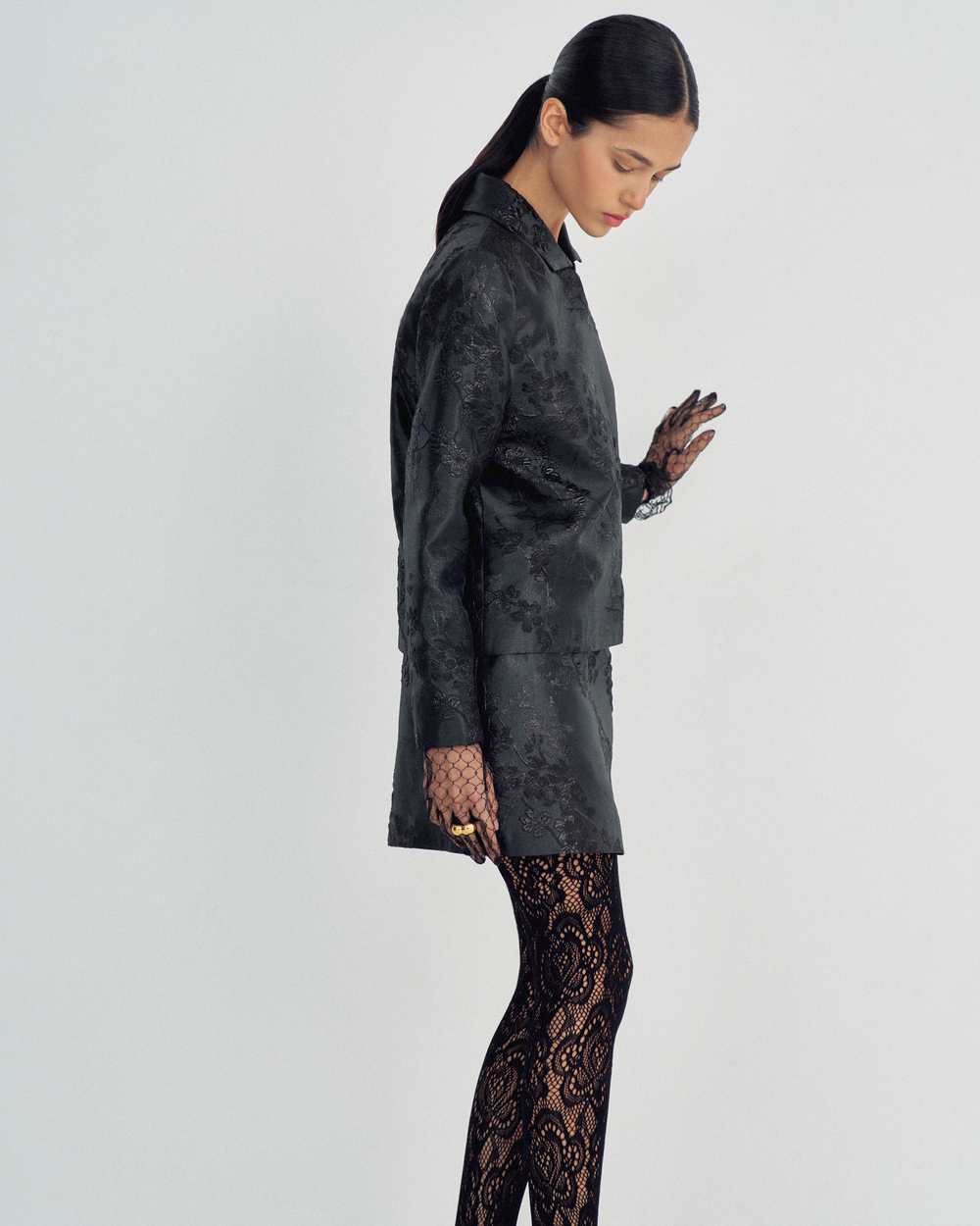 Black blossom skirt