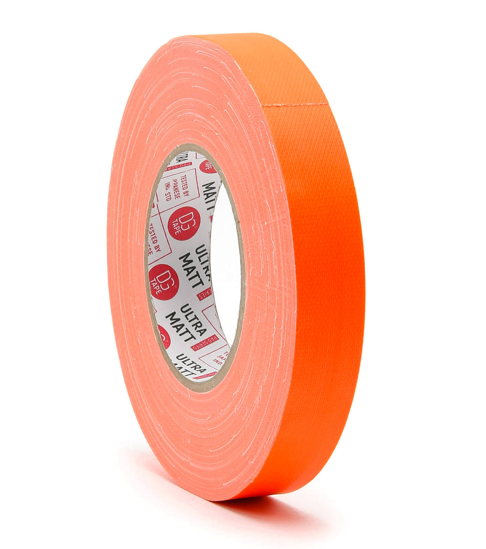 Клейкая лента Gaffer Tape@ultraMATT - Гаффа тейп 25мм/50м - Оранжевый (Светится в ультрафиолете)