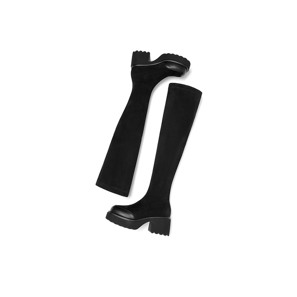 RED DRAGONFLY Stretch Knee High Boots 8CM Women"s