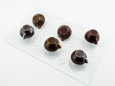 Пластиковая форма для шоколада "Чашечки"