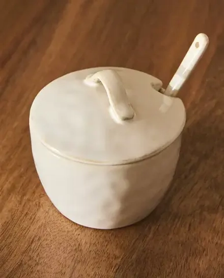 ZARA HOME САХАРНИЦА ИЗ КЕРАМИКИ, КРЕМОВЫЙ