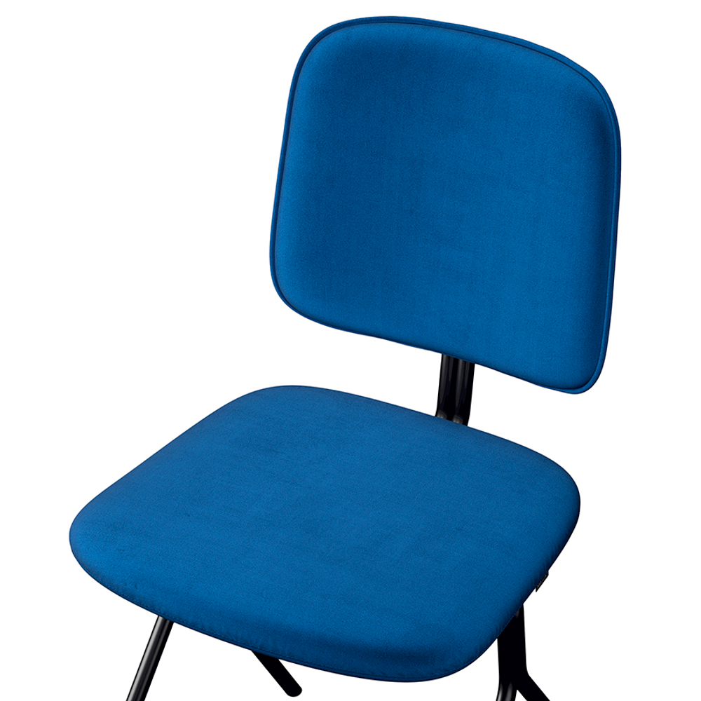 Стул LATITUDE Ror, Y, велюр, черный/темно-голубой