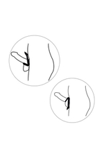 Двойное эрекционное кольцо на пенис Levett Marcus (Цвет: черный)