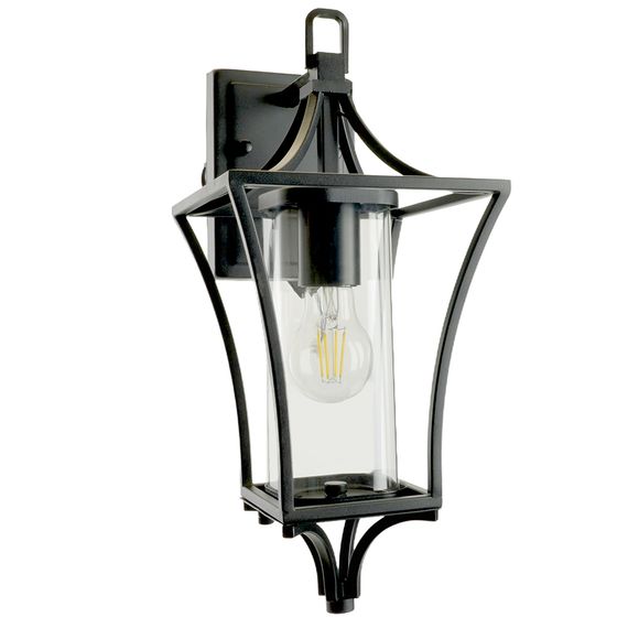 Светильник садово-парковый Feron PL731 на стену вниз 60W E27 230V, черный 51269