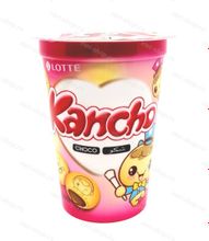 Печенье с шоколадной начинкой Kancho Lotte, в стакане, Корея, 95 гр.