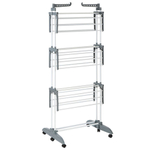 Сушилка для белья напольная, 19 м, 75-126х64х173 см, складная, 24 шт, 30 кг, серая, Aqwin, Так удобно, VPF88