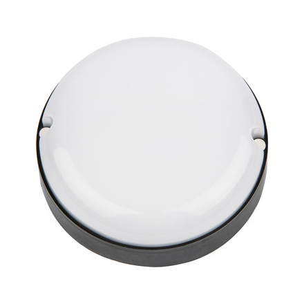 ULW-Q293 12W-4000К IP65 BLACK Светильник светодиодный влагозащищенный. Круг. Белый свет 4000K. Диаметр 135 мм. Корпус черный. ТМ Volpe