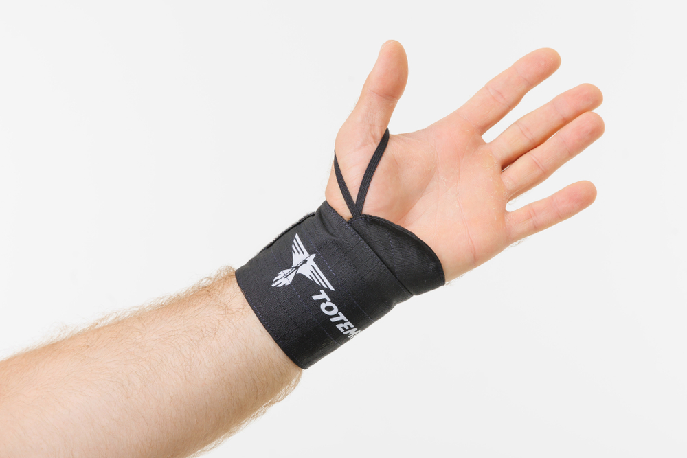 Бинты неэластичные TOTEMIC CLO для фиксации запястья, отделка синяя