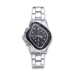 KIOSK Irregular Shape Niche Concept Watch Quartz Movement Stainless Steel Strap Watch Unisex Blue Dial