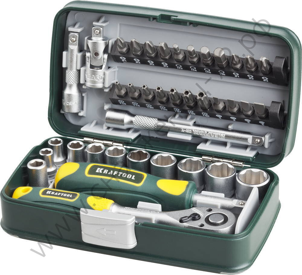 KRAFTOOL Universal-38 38 предм., Универсальный набор инструмента (27970-H38)