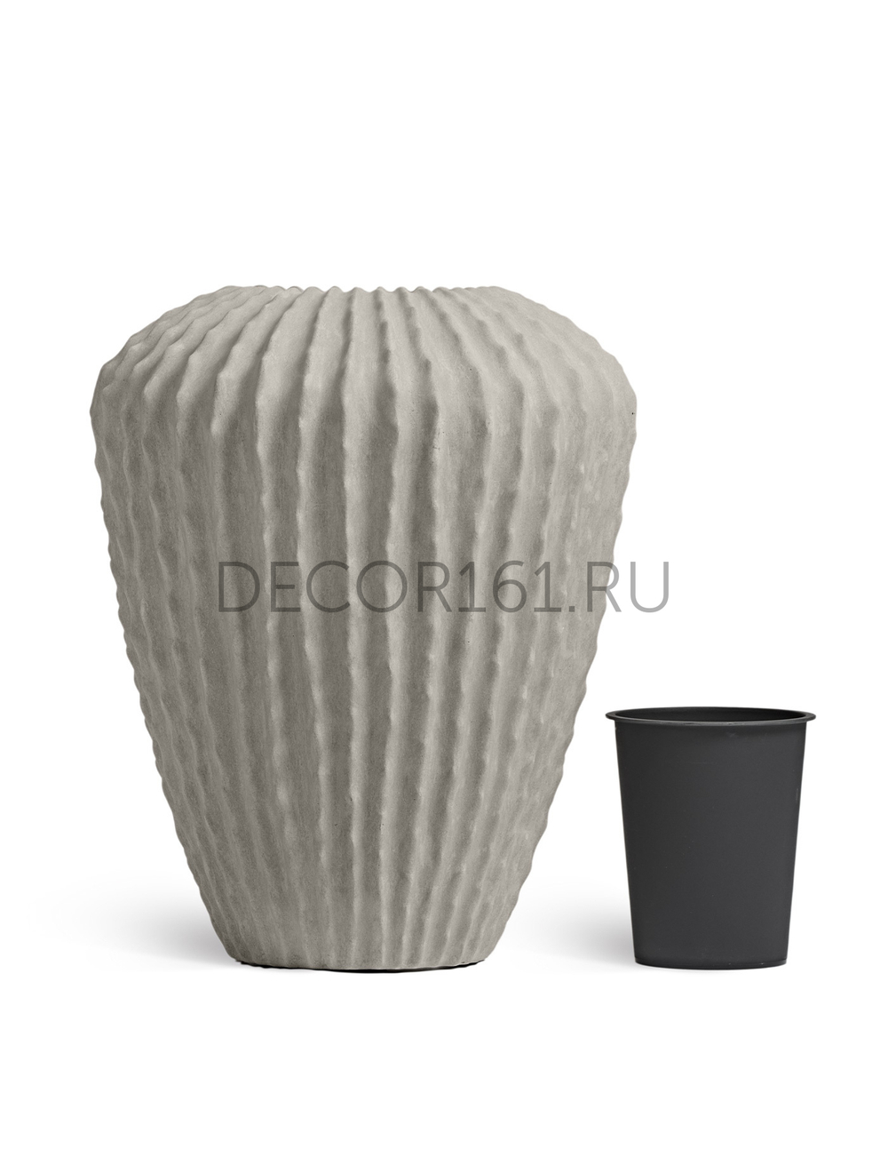 Кашпо-ваза TREEZ Effectory Moho Высокая Дизайн-ваза Белый песок д-60 см, в-65 см 1/1 41.33-18-23-109-BE-65