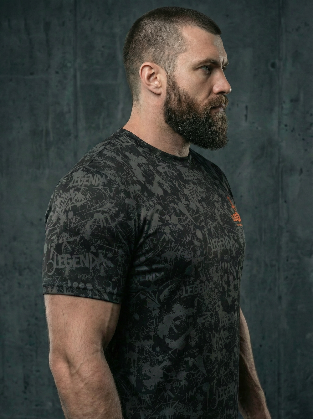 Футболка тренировочная мужская LEGENDA Миссия черная