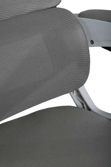 Кресло для руководителя Gramber С26 Сетка серая/Ткань серая/Белый