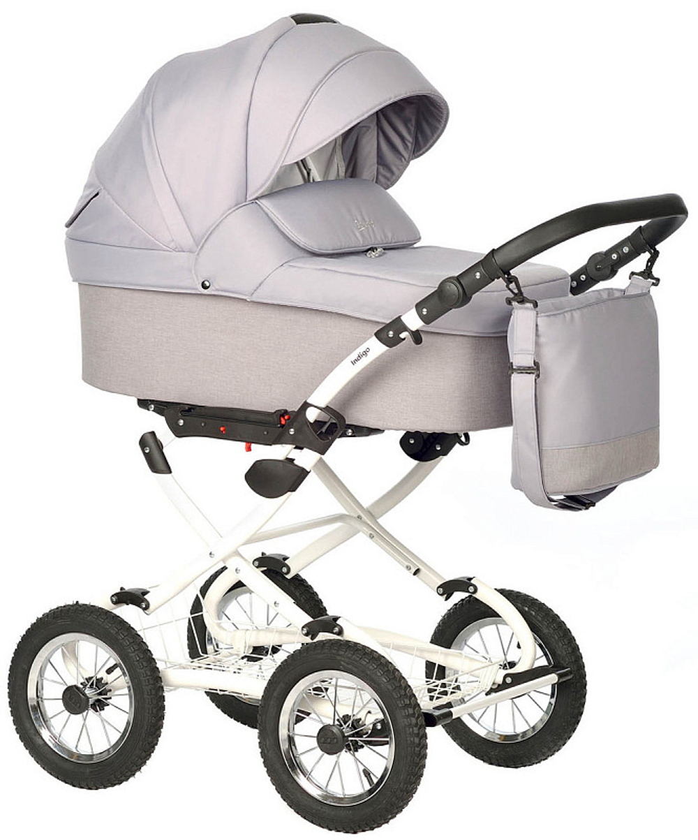 Детская коляска Indigo Barbara 21 Classic 3 в 1 с автокреслом Avionaut Cosmo Ba04 св.серый