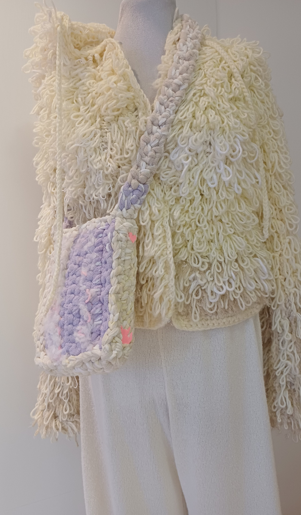 Сумка вязаная кроссбоди