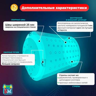 A-100396 Аттракцион Водный роллер (Гидророллер) «Вечернее сияние» ПВХ 2,6*2,2*2,2