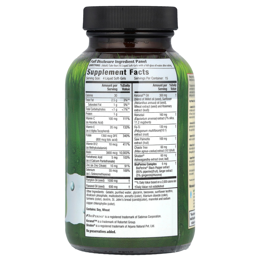 Irwin Naturals, Стимулятор волосяных фолликулов, для женщин, 60 мягких таблеток