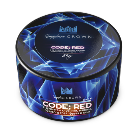 Табак Sapphire Crown "CODE: RED" (клубника, малина, грейпфрут,личи) 25гр