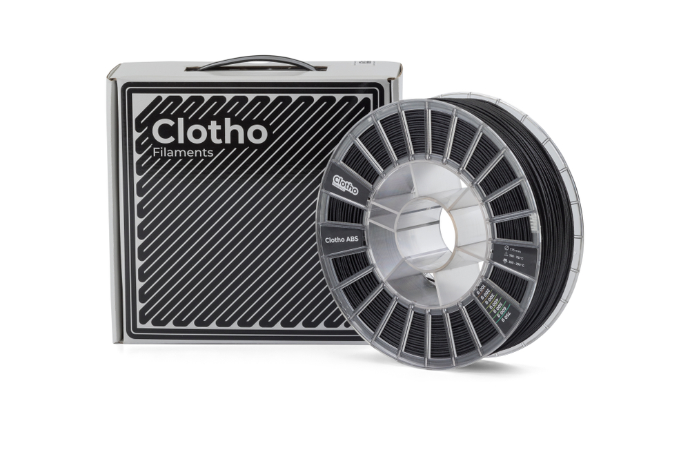 Пластик для 3D-принтеров, Clotho Filaments, Clotho ABS, GF-13, черный, 1,75 мм, 750