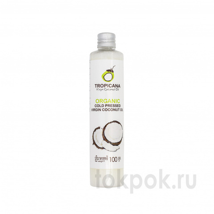Кокосовое масло Tropicana Organic cold pressed virgin coconut oil, 100 мл