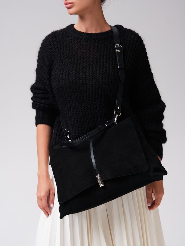 Замшевая сумка сэтчел Colette DBR 31349 черный