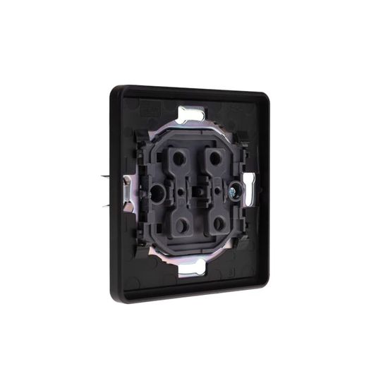 Выключатель ROUND 2 кл проходной (переключатель) 10А с/у оникс KRANZ