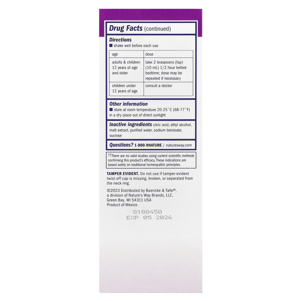 Boericke & Tafel, Бронхиальный сироп от кашля, ночной, 240 мл (8 жидк. унц.)