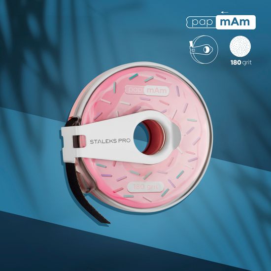 Сменный файл-лента STALEKS PRO papmAm в пластиковой катушке Bobbinail 180 грит