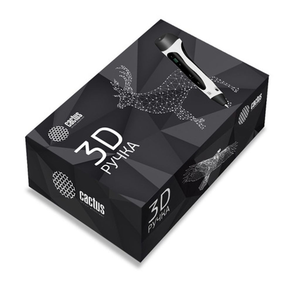 Ручка 3D Cactus CS-3D-PEN-C-WT PLA ABS LCD белый