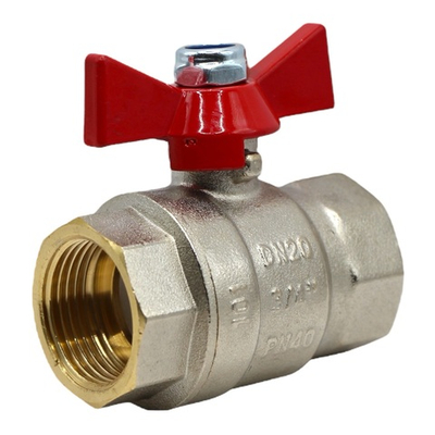 Кран шаровой TEBO 3/4" внутренняя-внутренняя (бабочка)