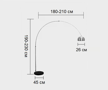 Kink Light 7063,16 Торшер Альфаси никель