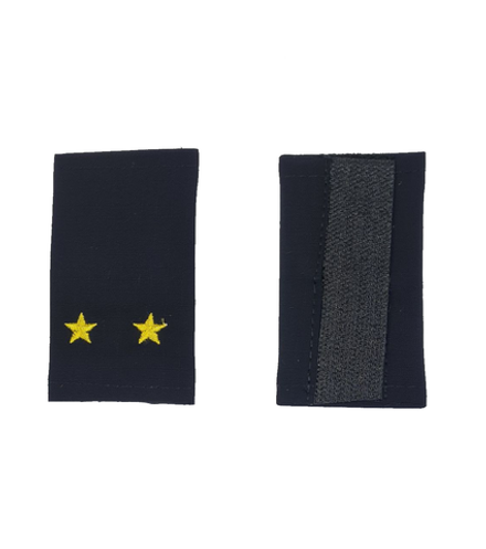 Фальшпогоны черные жесткие на липе вышитые желтые звезды лейтенант