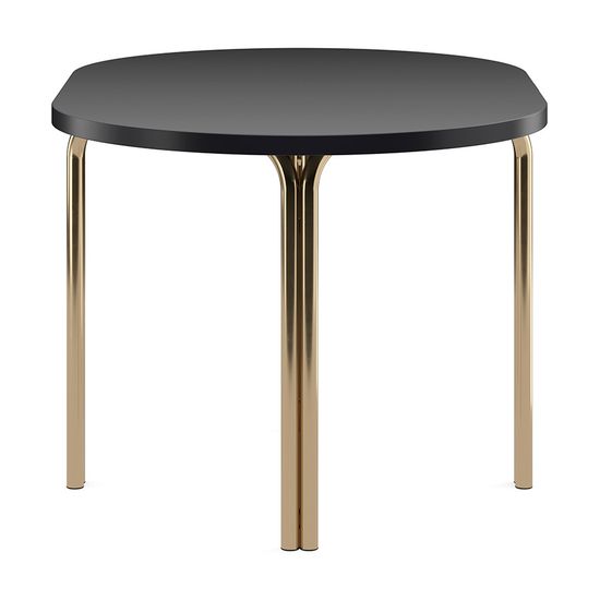 Столик кофейный ror, 75х50 см, латунь/черный