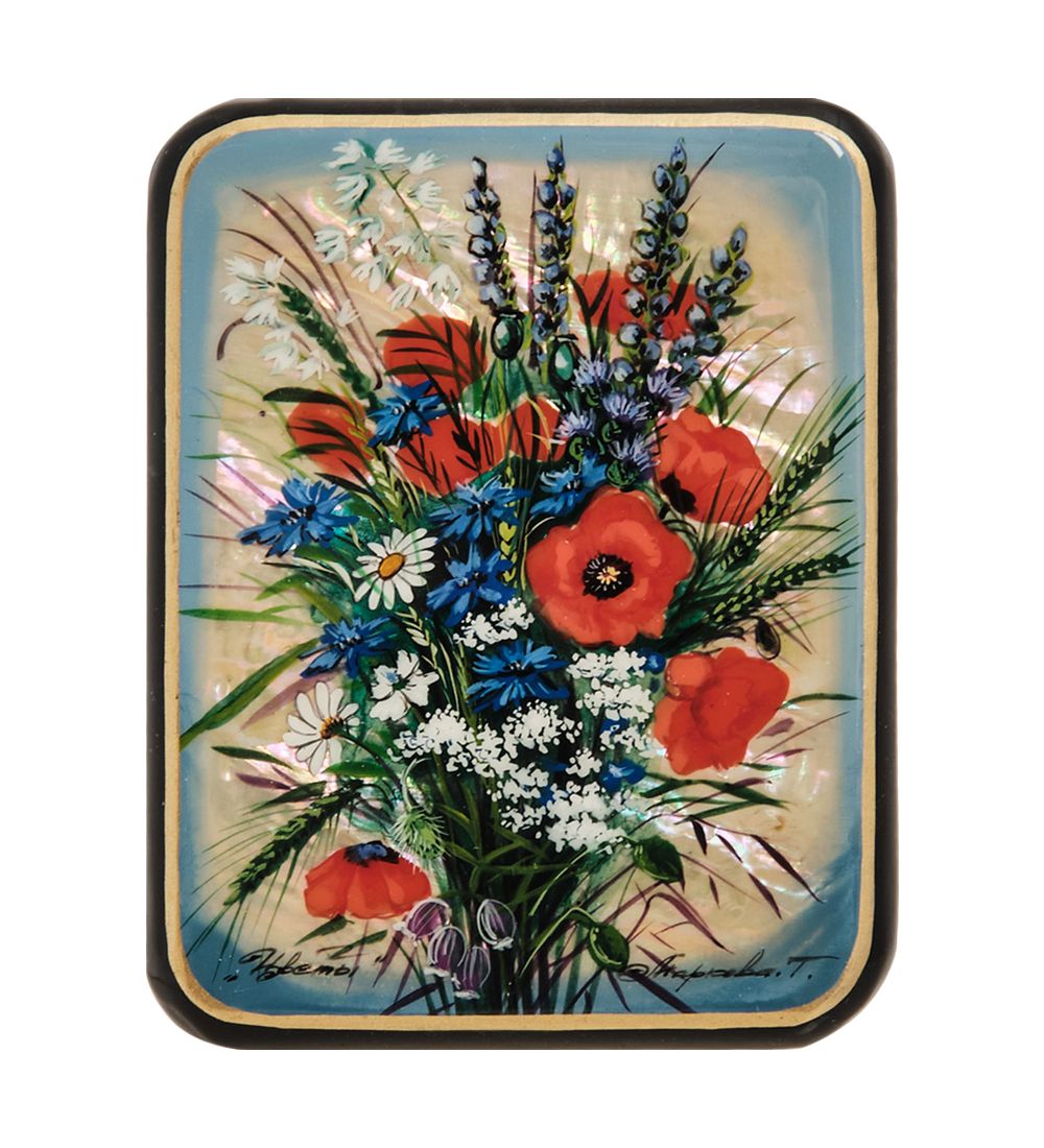 ШК-55/175-B Шкатулка «Цветы» исп. Маркова
