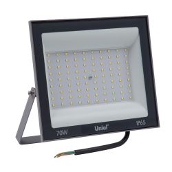 ULF-F23-70W-6500K IP65 160-240V GREY Прожектор светодиодный. Дневной свет 6500K. Корпус серый. TM Uniel