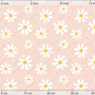 Ромашки на персиковом фоне by Ana.Risyet 857 DPI