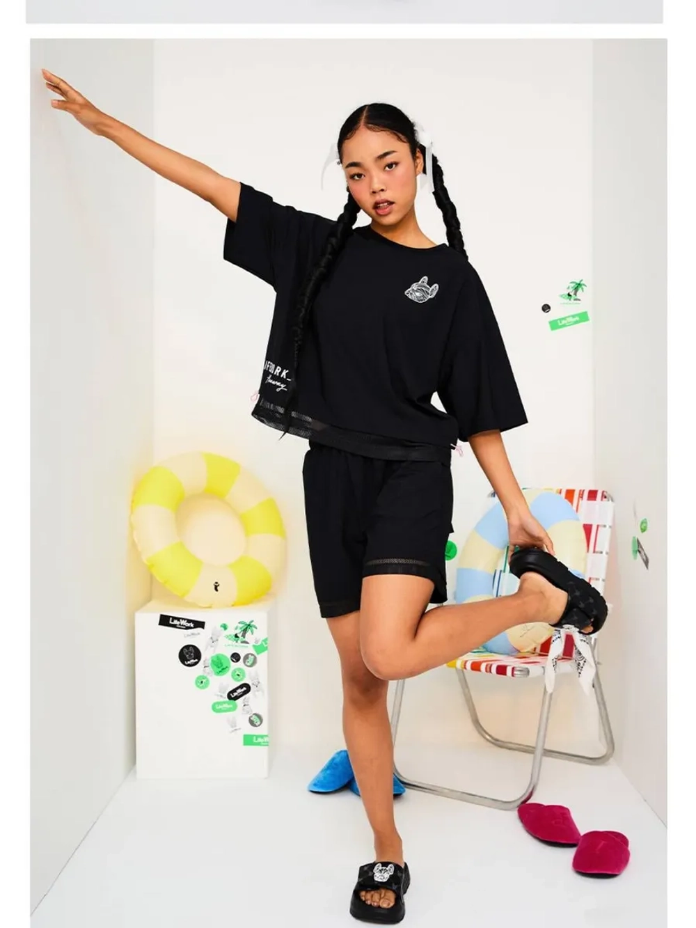 Многослойные шорты с сеткой