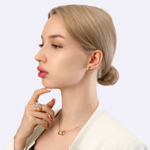 Серьги женские из розового золота 585 пробы без вставок (арт. 21129)