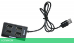 USB-хаб Buro BU-HUB4-U2.0 черный